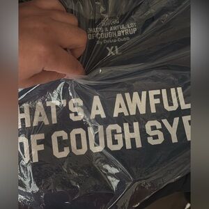 That’s A Awful Lot Of Cough Syrup XL Navy Blue Measurement Tee Brand New